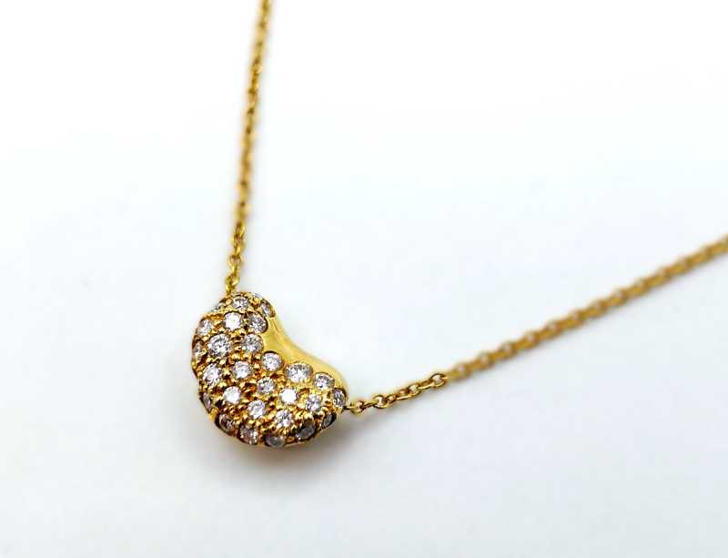 ティファニー買取 750YG ビーンズ ダイヤモンド ネックレス